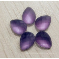 Flat Back Glass Beads with Frosted Stones
